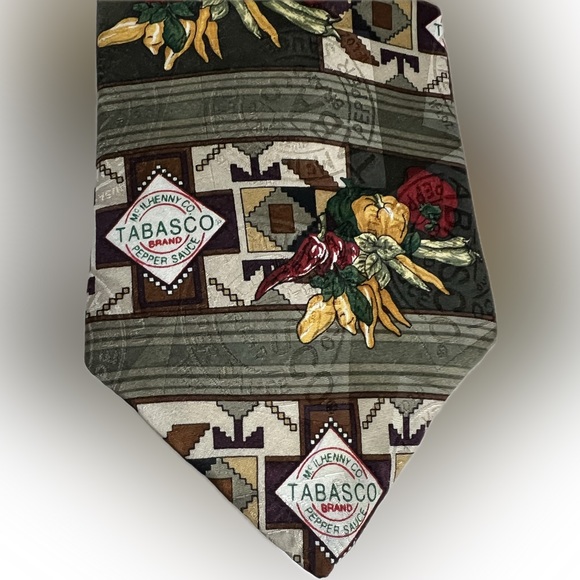 TABASCO 100% Silk Pepper Sauce Necktie / Tie | Regular/Standard Length - Picture 9 of 16